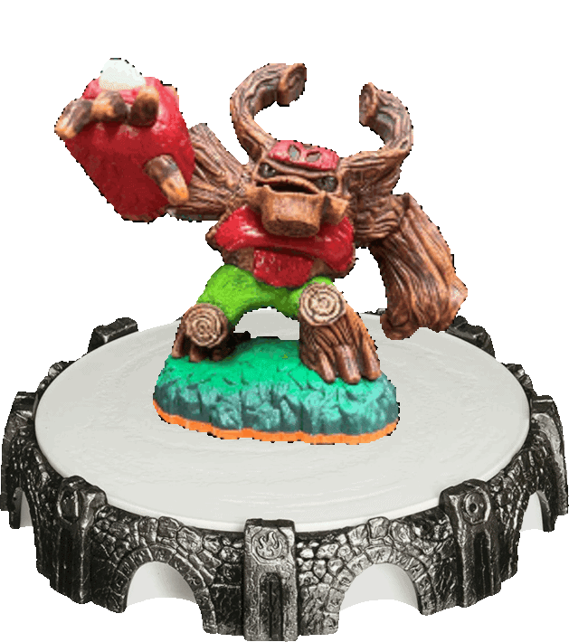spinning tree-rex on a portal of power